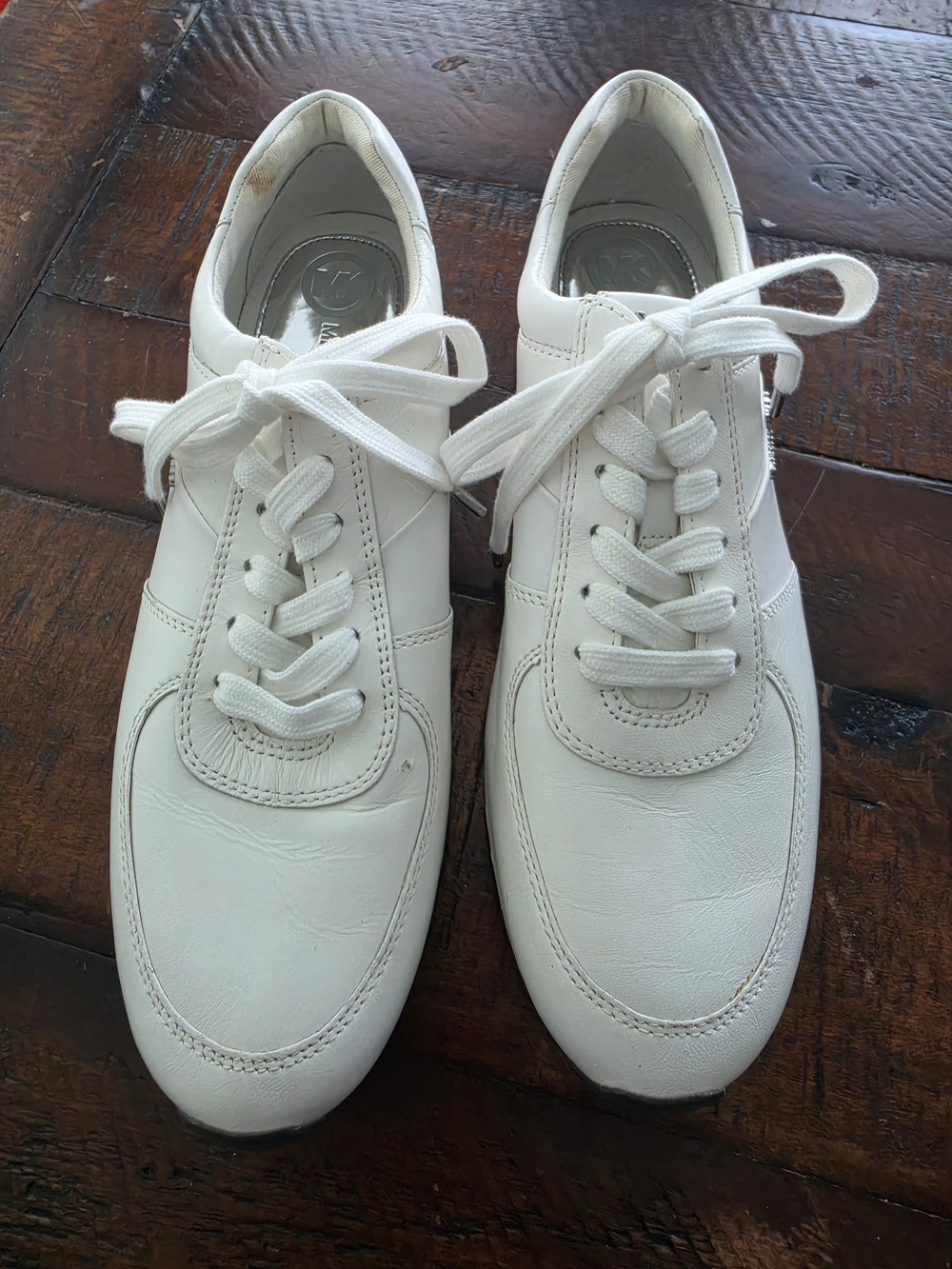 Michael Kors Allie Trainer White Leather Sneakers US 9M